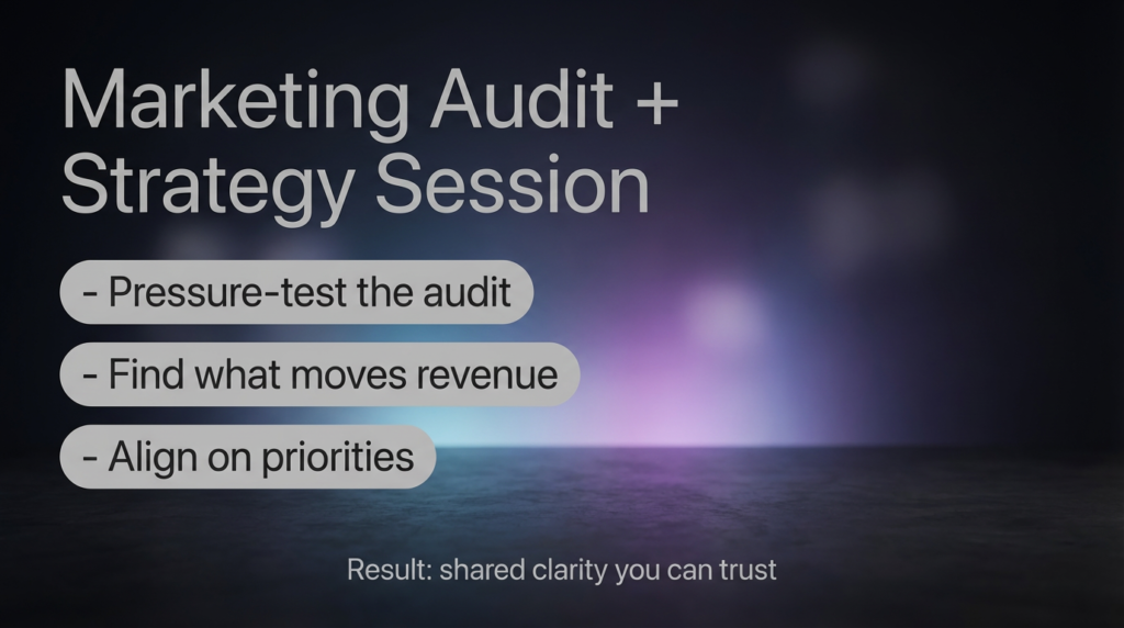Marketing Audit + Strategy Session package