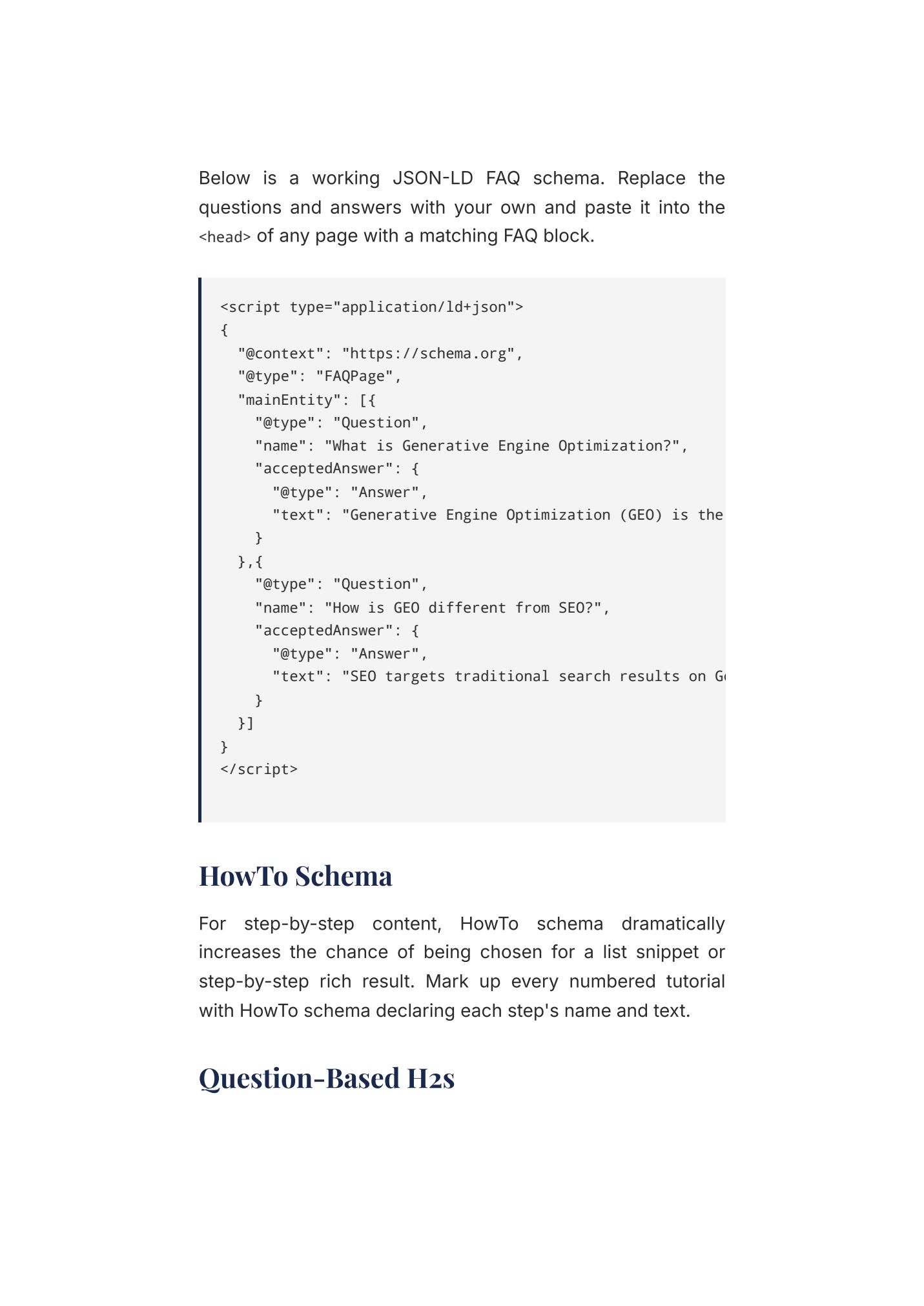 Manual page — JSON-LD FAQ Schema