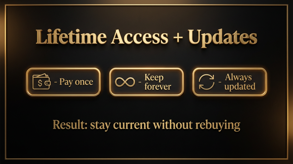 Lifetime Access + Updates package