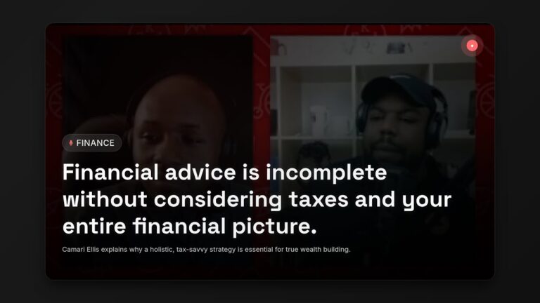 Unlock Wealth: Integrating Taxes & Investments for Financial Freedom with Camari Ellis